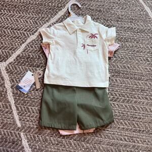 Bearpaw Baby Boy 3pc outfit Sz 6-9